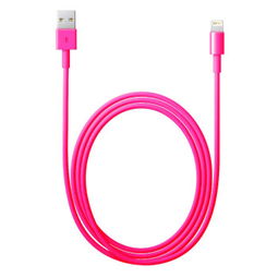 粉色充電器數(shù)據(jù)線 為蘋果5/5s/5c與iPad帶來時尚便捷的充電體驗